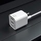 NovaPower R2 30W USB-C Quick Charge Dual Port Adapter White